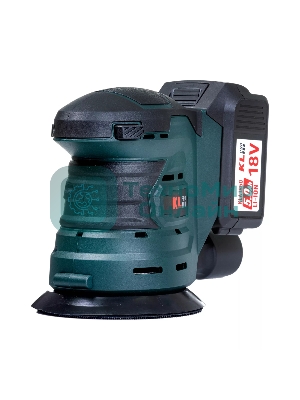 Эксцентриковая шлифовальная машина аккумуляторная KLPRO KLEZ18-50 (18В, Li-ion-2шт, 5.0А·ч, ЗУ 4,5А)