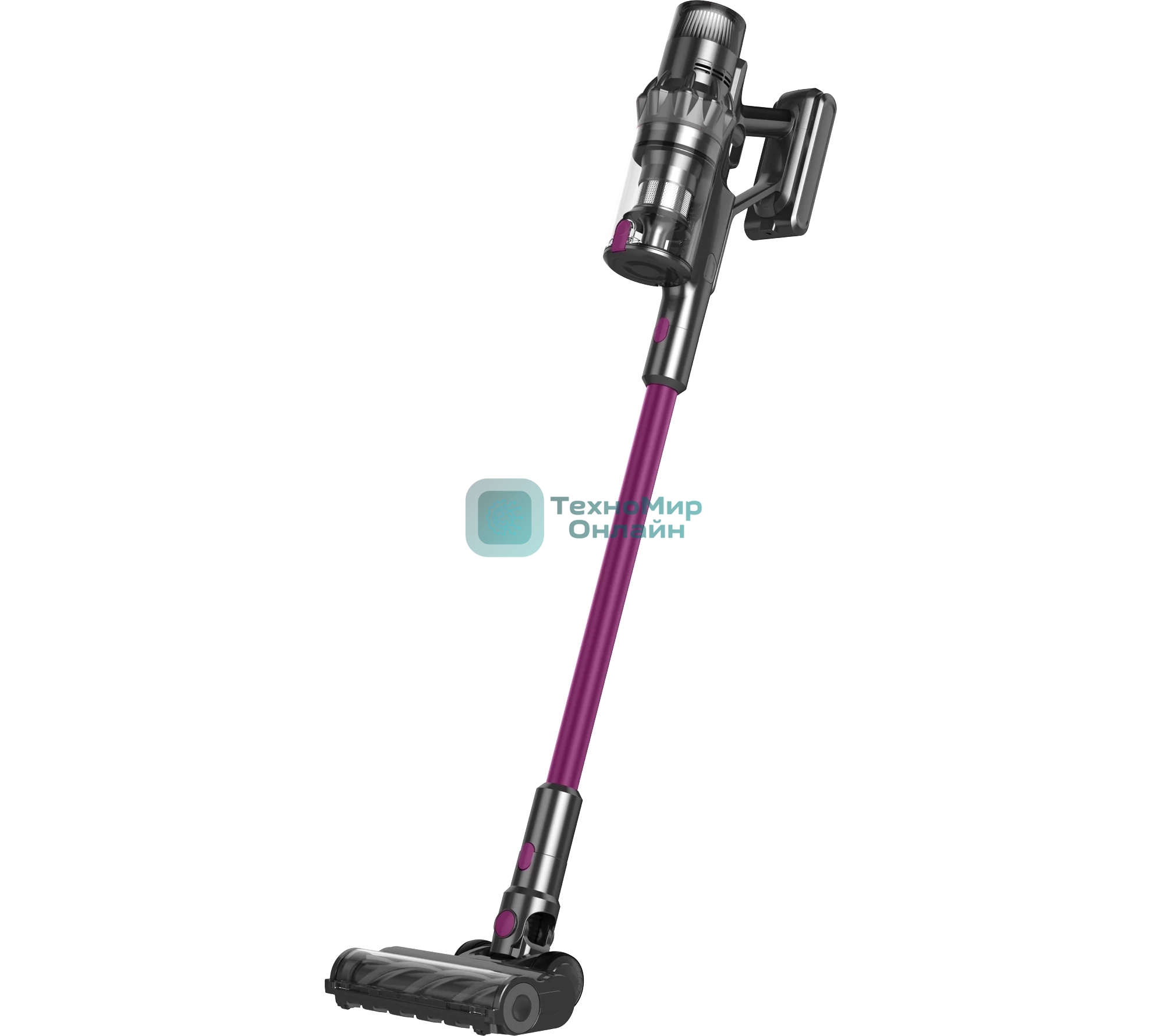 Пылесос вертикальный Topdevice WVC900 черный/фиолетовый, питание от аккумулятора, 550 Вт, уборка сухая, пылесборник 0.8 л