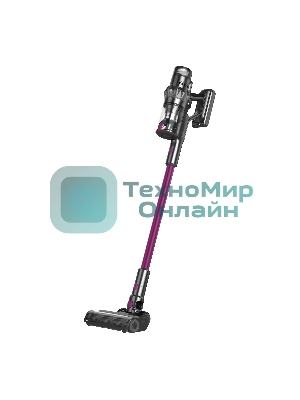 Пылесос вертикальный Topdevice WVC900 черный/фиолетовый, питание от аккумулятора, 550 Вт, уборка сухая, пылесборник 0.8 л