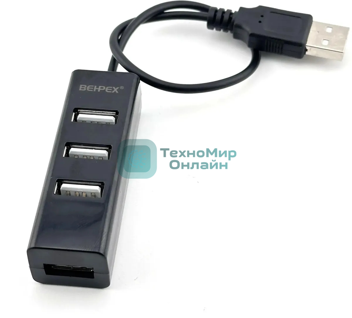 Разветвитель USB 2.0 BPH-1906 4порт. черный