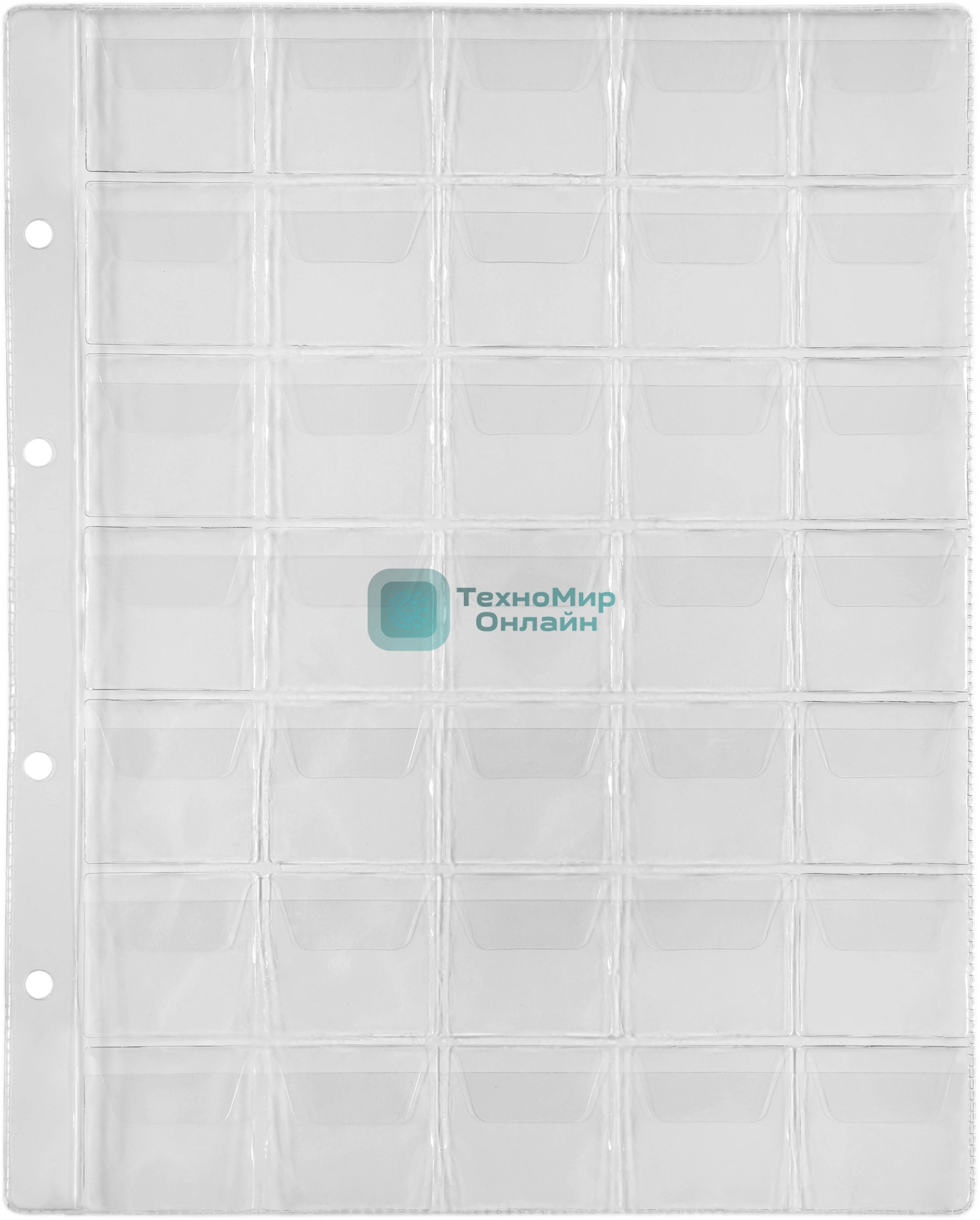 Файлы Silwerhof Create пвх 130мкм (упаковка: 5шт) для монет (35 ячеек)