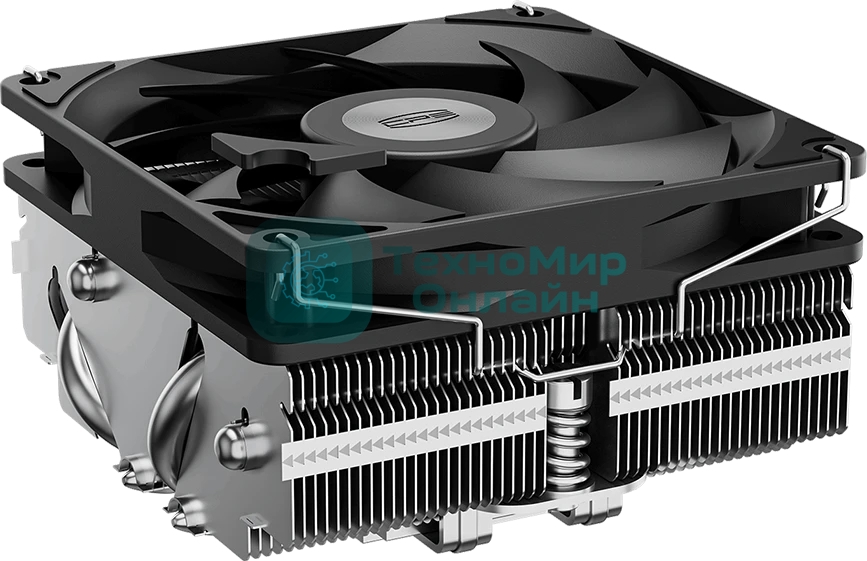 Кулер для процессора PCCooler RC400-53 (125W, 4-pin PWM, 53.5мм, Al/Cu, 4x6мм, 1x92мм, 43CFM, 31.2dBA, 2700RPM, S: 1851/1700/1200/20XX/115X, AM5/AM4, silver, black)