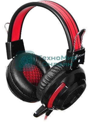 Проводные наушники Oklick HS-G300 черный/красный, полноразмерные, Jack 3.5 мм