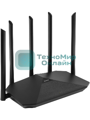 Роутер беспроводной Digma DWR-AX1501 AX1500 10/100/1000BASE-TX черный (упак.:1шт)