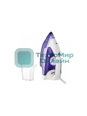 Утюг BRAYER BR4004 фиолетовый/белый, 2400 Вт, 25 г/мин, 140 г/мин, 280 мл