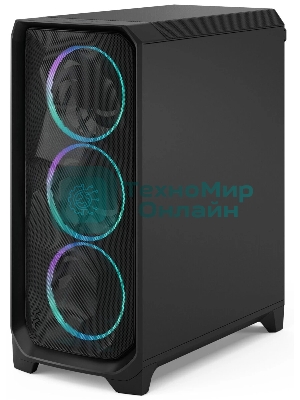 Корпус Fractal Design Meshify 3 Black RGB TG Light Tint, Midi-Tower, чёрный, 3 x 140 мм