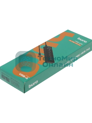 USB-концентратор Buro BPH-C-P107, USB-C, USB 2.0 7 портов, USB