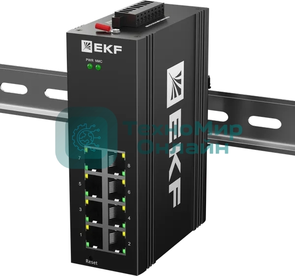 Коммутатор EKF TSX-ML2-8GTP, 8×1 Гбит/с PoE, управляемый