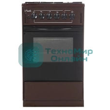 Плита комбинированная Лысьва ЭГ 401-2у коричневый, конфорок 4 шт, духовка 57 л, 50 см x 84 см x 60 см