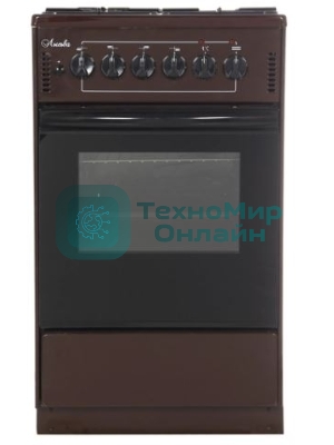 Плита комбинированная Лысьва ЭГ 401-2у коричневый, конфорок 4 шт, духовка 57 л, 50 см x 84 см x 60 см