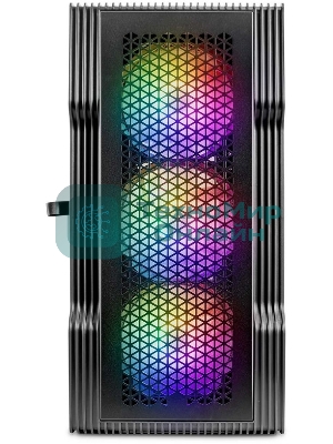 Компьютерный корпус 1STPLAYER TRILOBITE T3 черный mATX, TG 4x 120мм LED fans inc. T3-BK-4F1