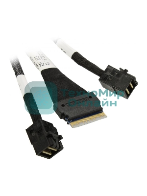 Кабель Broadcom 05-60003-00 Slimline SASx8 (SFF8654) -to- 2 SAS HD x4 (SFF8643)+ SFF9402, 1M