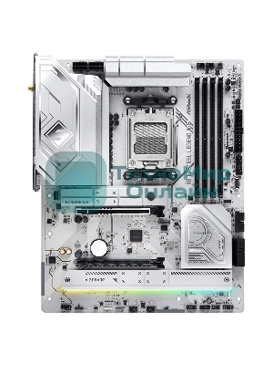 Материнская плата ASRock X870 STEEL LEGEND WIFI, AM5, AMD X870, 4xDDR5, 4xSATA, 3xM.2, 1xPCIe 5.0 x16, 1xPCIe 5.0 x4, 1xHDMI, 1x2.5Gb LAN, Wi-Fi 7, Bluetooth 5.4, 2xUSB-C 40Gbps, 2xUSB-A 10Gbps, 3xUSB-A 5Gbps, 4xUSB-A 2.0, 1xTOSLINK, 2x3.5 мм, 7.1, ATX