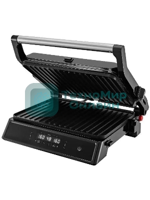 Гриль электрический Kitfort КТ-3682 2000Вт черный/серебристый