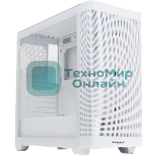 Компьютерный корпус без блока питания HSPD M740, Mesh Mid Tower, белый, TG, 0.6 SPCC, no fans, E-ATX, ATX, mATX, mITX, 170/400/200мм, 4x2.5