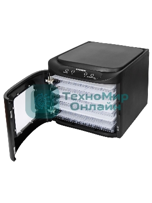 Сушка для фруктов и овощей Hyundai HYFD-P1203 12под. 500 Вт, черный