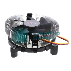 Кулер для процессора Crown CM-80 v2 серебристый/черный, 75 мм, алюминий, 2200 об/мин, 22 дБ, 3 pin, 65 Вт, 42 мм
