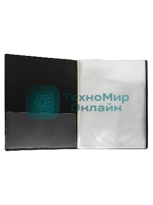 Папка с 80 прозрачными вкладками Silwerhof Perlen 292981-77 A4 1мм, карман серебристый металлик