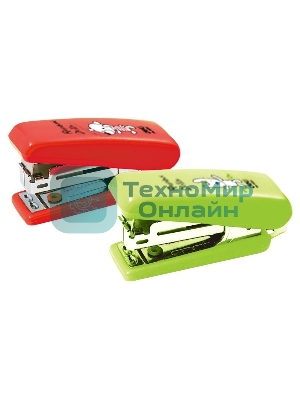 Степлер Deli E0222 N10 (12 листов) встроенный антистеплер, ассорти, 40 скоб, коробка