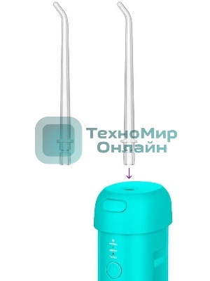 Ирригатор Kitfort КТ-2988 портатив. 2насад. белый/бирюзовый