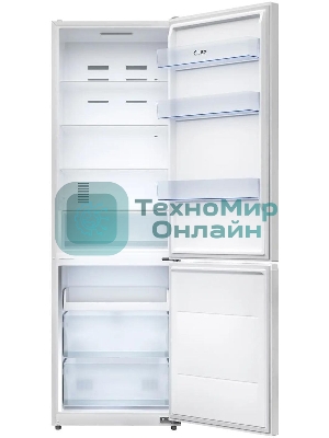 Холодильник LEX LKB185WGIDMax белый стекло двухкамерный 267/142л морозилка снизу, No Frost