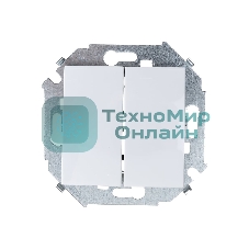 Механизм выключателя 2-кл. СП Simon15 16А IP20 бел. Simon 1591398-030