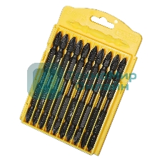 Набор двухсторонних торсионных бит для ударных шуруповертов 10 шт Deli DL253202 PH2x100 мм, сталь S2, пласт. кейс