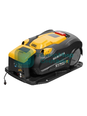 Робот-газонокосилка Denzel Grass Master 1000, ультразвуковой датчик, 3 Ач, LCD дисплей, Wi-Fi