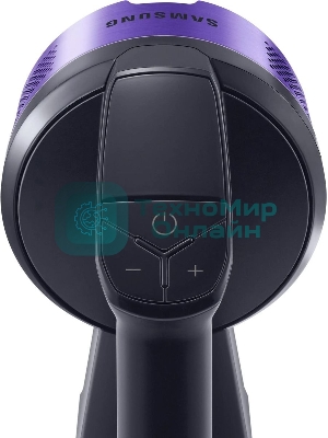 Пылесос вертикальный Samsung VS15A6031R4/EV фиолетовый/черный, питание от аккумулятора, 150 Вт, уборка сухая, пылесборник 0.8 л, работа от АКБ max 40 мин.