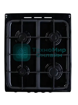 Плита газовая De Luxe 506040.24Г ЧР-001 черный, конфорок 4 шт, духовка 54 л, 50 см x 85 см x 60 см