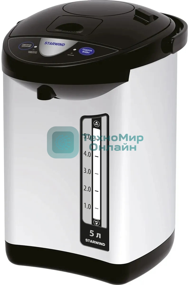 Термопот Starwind STP5741 5 л, 800 Вт, серебристый/черный