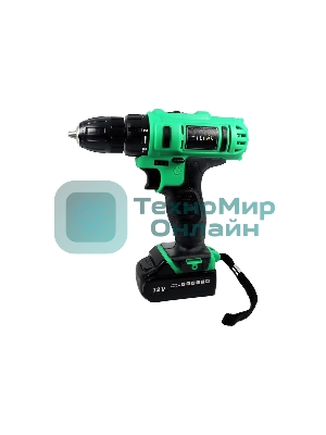 Дрель-шуруповерт Zitrek Greenpower 12-Li 063-4074, 12 В, 1,5 Ач, 32 Нм, щеточный