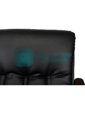 Кресло Бюрократ T-9932W-LOW-Eco черный, экокожа