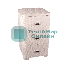 Комод Альтернатива Плетенка 3-х секцион.М2429 сл.кость