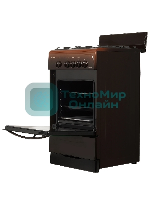 Плита газовая Gefest CG 50М02 К83 коричневый, конфорок 4 шт, духовка 42 л, 50 см x 85 см x 53 см