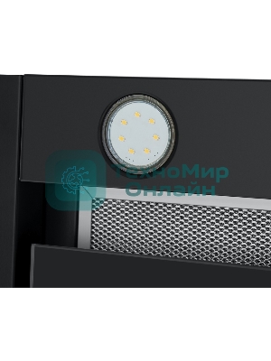 Вытяжка встраиваемая Maunfeld Fantasy Light 60 черная, 59.7 см, 800 куб. м/ч, 52 дБ