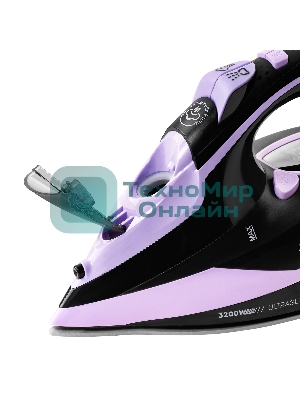 Утюг Galaxy Line GL 6135 черный с лиловым, 3200 Вт, 90 г/мин, 260 г/мин, 350 мл