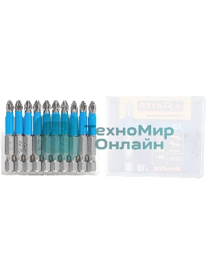 Бита STAYER PROFESSIONAL 26223-2-50-10_z01 ProFix E 1/4'' № 2 L=50мм 10шт