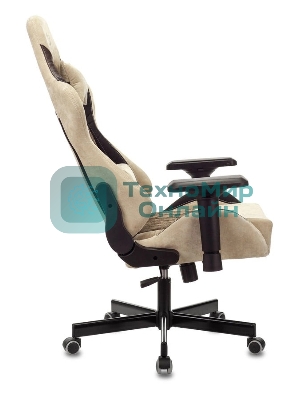 Кресло игровое Бюрократ VIKING 7 KNIGHT BR FABRIC коричневый текстиль/эко.кожа крестовина металл/пластик