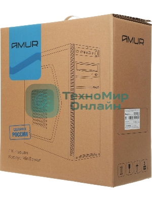 Компьютер Amur Нарвал B7I21 MT i3 12100 (3.3) 16Gb SSD 512Gb UHDG 730 FreeDOS 2.5xGbitEth 400W мышь клавиатура черный (RUS) (2147008)