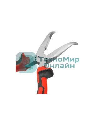 Длинногубцы Matrix 17422 NICKEL 180 мм, изогнутые никелированные, двухкомпонентные рукоятки