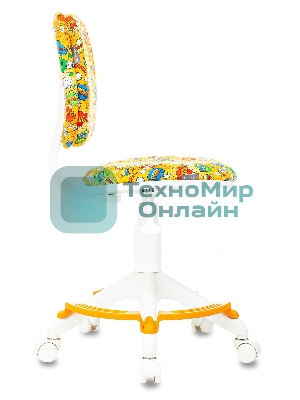 Кресло Бюрократ CH-W204/F оранжевый, ткань, 120 кг, подставка для ног