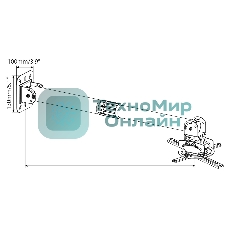Кронштейн для проектора Cactus CS-VM-PR16L-AL серебристый макс.13.6кг настенный и потолочный поворот и наклон