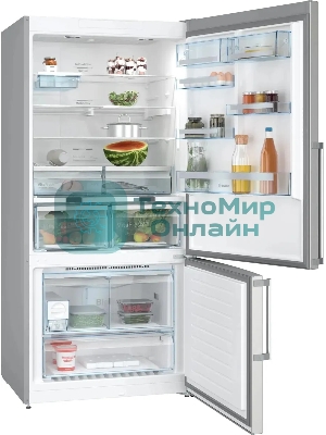 Холодильник Bosch KGN86AI32U серебристый двухкамерный 479/140л морозилка снизу