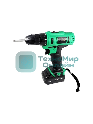 Дрель-шуруповерт Zitrek Greenpower 12-Li 063-4074, 12 В, 1,5 Ач, 32 Нм, щеточный