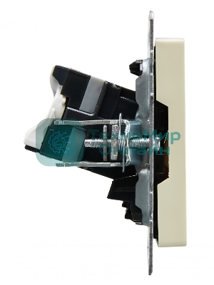 Розетка компьютерная двойная IEK BRITE РК10-2-БрКр (BR-K20-1-K10) СП RJ45 кат.5E бежевый