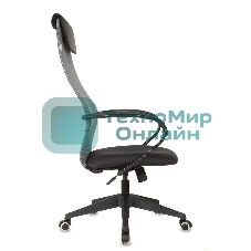 Кресло Бюрократ CH-607 TW-04 Neo Black темно-серый, сетка, подголовник