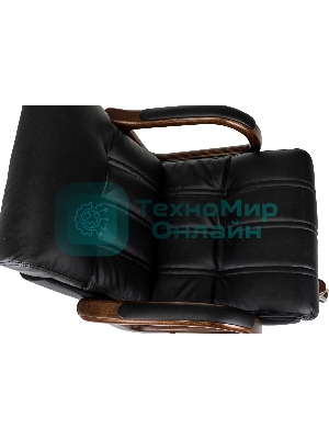 Кресло Бюрократ T-9932W-LOW-Eco черный, экокожа