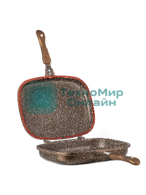 Сковорода-гриль Lara LR02-221 30 см, с крышкой, антипригарное покрытие