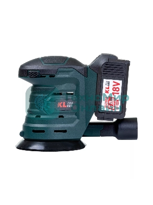 Эксцентриковая шлифовальная машина аккумуляторная KLPRO KLEZ18-50 (18В, Li-ion-2шт, 5.0А·ч, ЗУ 4,5А)